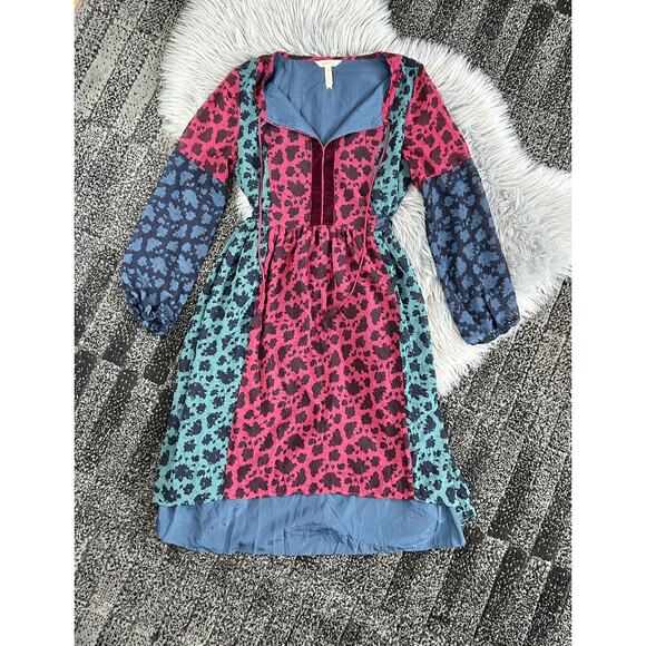 Matilda Jane Colorblock Floral A Little‎ Party Dress Size Small EUC - Picture 1 of 6